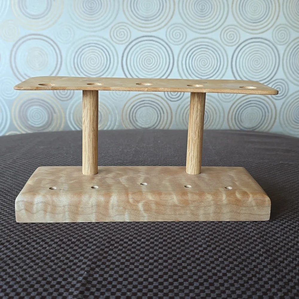 Fancy Wooden Stand For Pens, Artisan Made, Desk Decor
